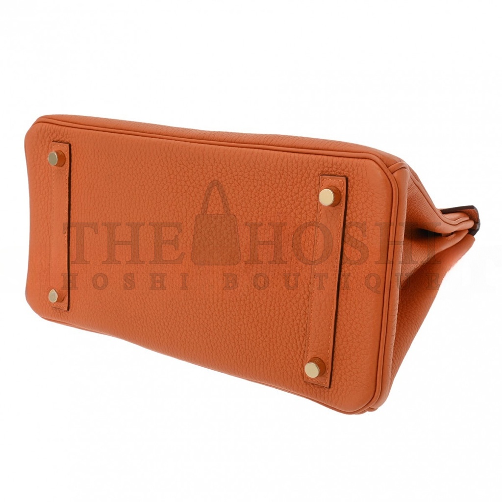 H**me5 BIRKIN 35 TOGO LEATHER ORANGE GOLD BUCKLE BAG H028369CC83 (35*28*18cm) Master Quality